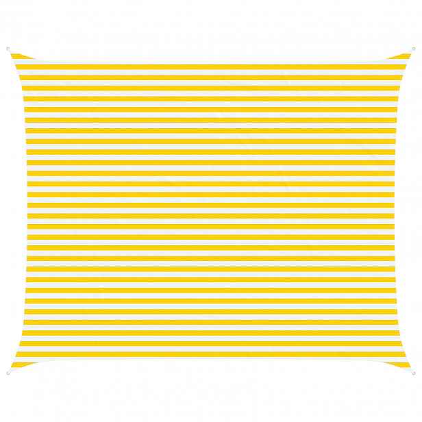 vidaXL Sluneční plachta Žlutá a bílá 4 x 5 m 100% polyester Oxford