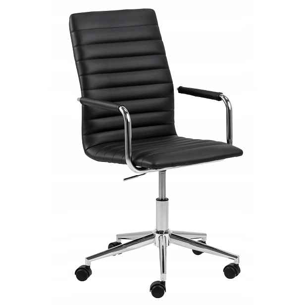 Kancelářská ergonomická otočná židle k psacímu stolu, černá