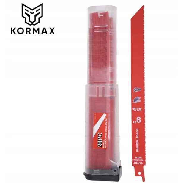 Pilový list pro pilu ocasku na kov 230 mm 14-18TPI BiMetal 20 ks Kormax