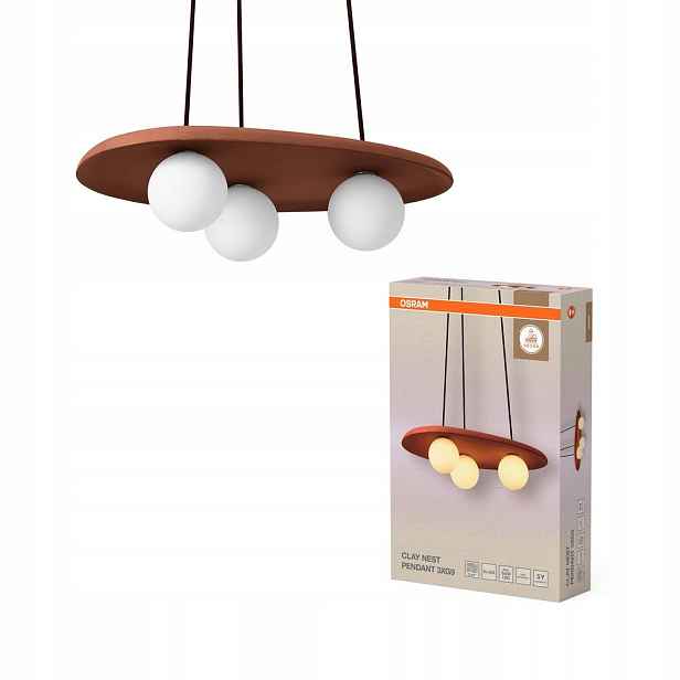 Závěsná stropní lampa 3x G9 Dekorativní hnědý dekor Osram