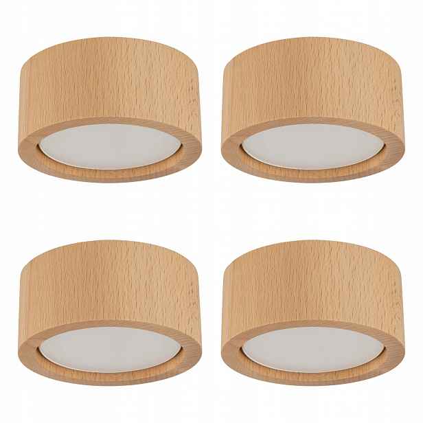 Tk Lighting Sada 4x Spot Reflektor Nástěnné svítidlo Hnědá GX53 10W