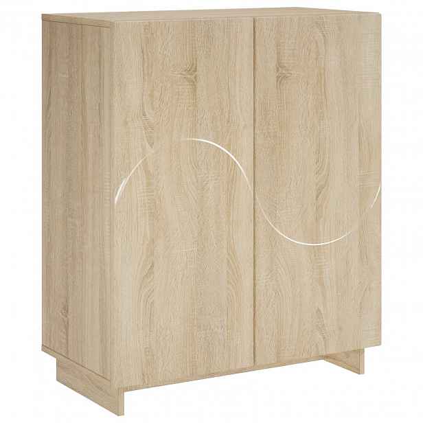 vidaXL Botník 73 x 38 x 87,5 cm Kompozitní dřevo Dub sonoma