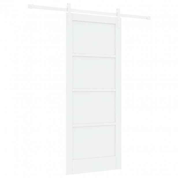 vidaXL Posuvné dveře 83 x 202 cm Masivní borovicové dřevo Bílá