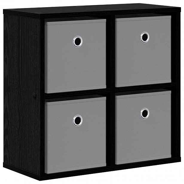 vidaXL Servírovací skříň Černý dub 49,5 x 22 x 47 cm