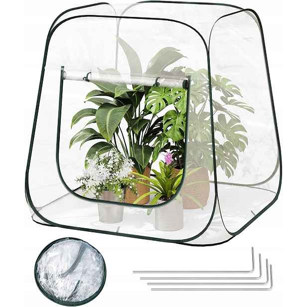 Zahradní skleník mini Woltu Pvc 100x100x97 cm fóliový, průhledný