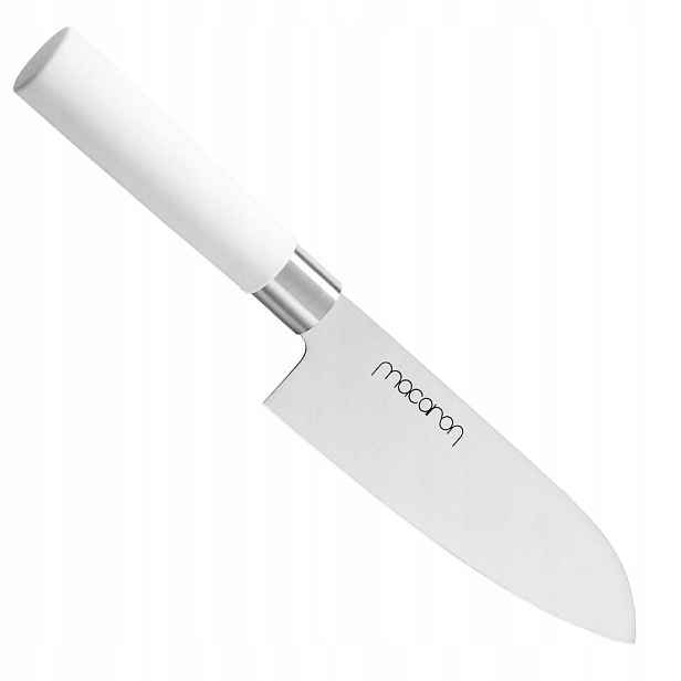 Satake Macaron bílý japonský kuchyňský Nůž Santoku na Zeleniny 56-58 Hrc 17cm