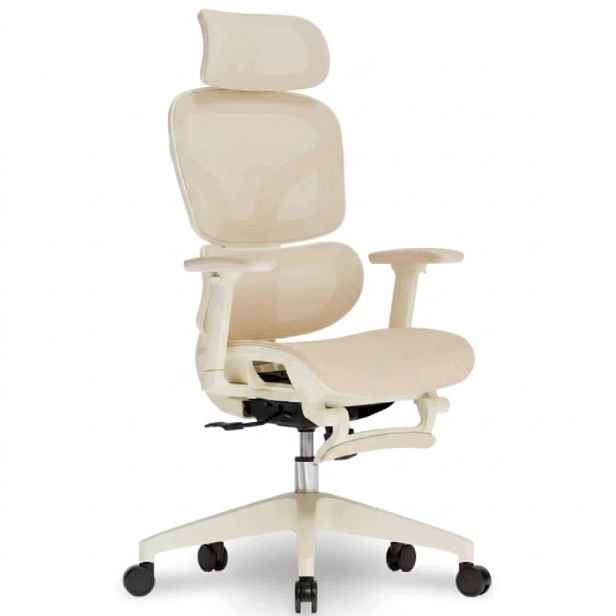 Ergonomická kancelářská židle BS5W-M2, ze síťoviny, meruňka