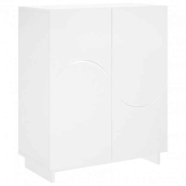vidaXL Botník 73 x 38 x 87,5 cm Kompozitní dřevo Bílá