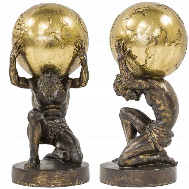 Zlatá figurka Atlas Bond 29x13x13