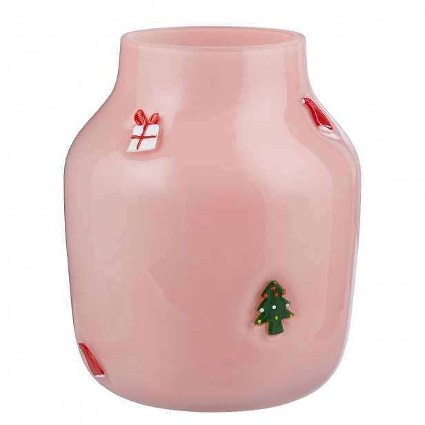 Butlers X-MAS Váza 17 cm - růžová