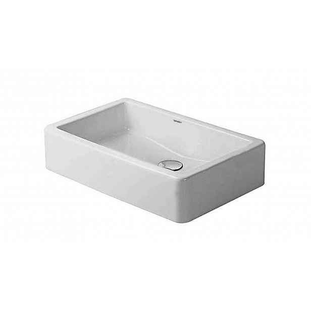 Duravit Vero - Umyvadlo na desku, 60x38 cm, bez přepadu, bez otvoru pro baterii, bílá 0455600000