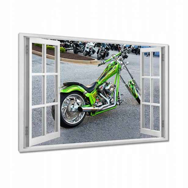 Obrazy 90x60 Limetkový chopper Motor
