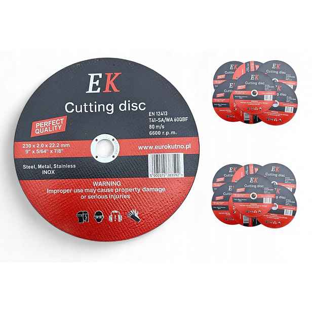 Řezný kotouč na kov a nerez Inox 230x2,0 mm zesílený 25 ks