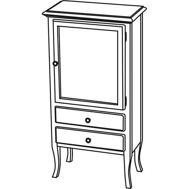Sapho RETRO skříňka 60x120x38cm, starobílá, pravá