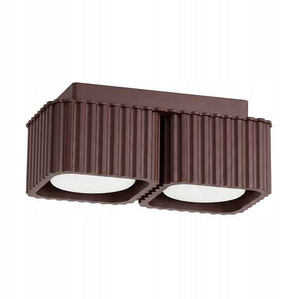 Sollux Lighting stropní spot dvojitý riff hnědý 2xGX53 10W