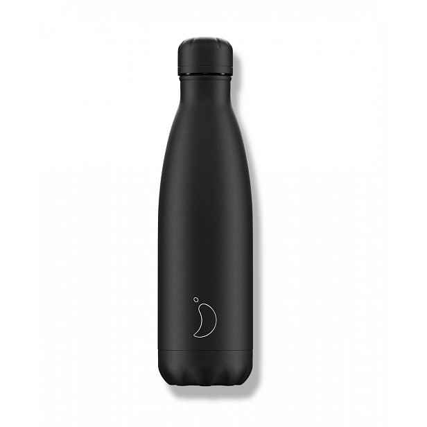 Termoláhev Chilly's Bottles - celá černá 500ml, edice Original