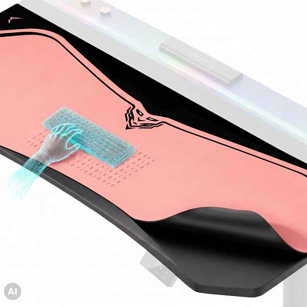 Velká herní podložka na stůl, růžová, 160x60 cm: Diablo X-Forge Akira Pink