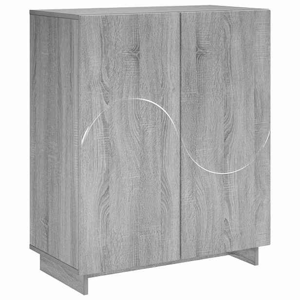 vidaXL Botník 73 x 38 x 87,5 cm Kompozitní dřevo Šedý Sonoma