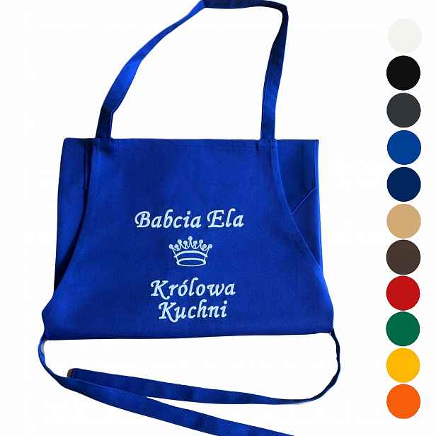 Zástěra pro babičku dárek k Dni babiček od vnučky s jménem babička
