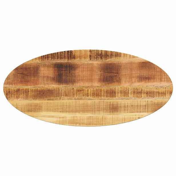 vidaXL Stolní deska 110x40x3,8 cm oválná masivní mangovníkové dřevo