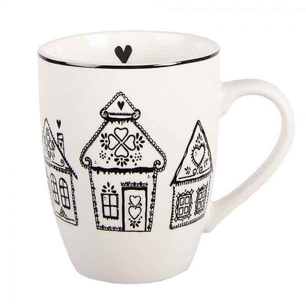 Hrnek s perníkovými chaloupkami Gingerbread Bliss - 12*8*10 cm / 300 ml Clayre & Eef