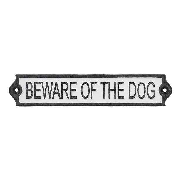 Litinová cedule 26x5 cm Beware of the Dog – Esschert Design