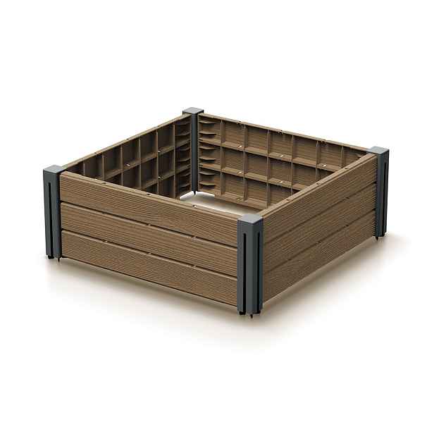 Prosperplast Vyvýšený záhon Bas Planty 61,8 cm hnědý