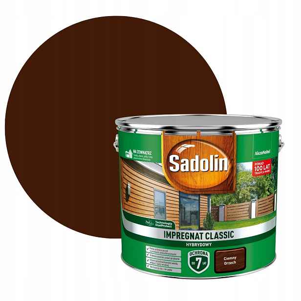 Sadolin Classic Impregnát na dřevo 9L Ořech Tmavý