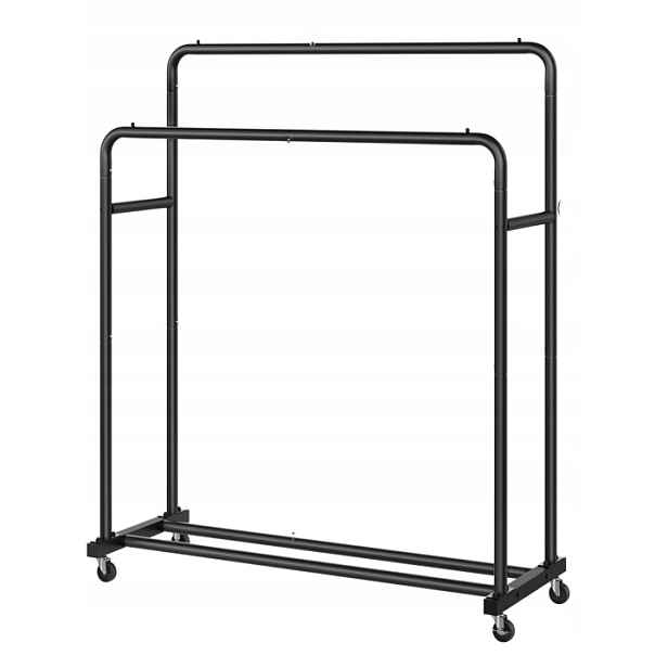 SONGMICS Pojízdný stojan na oblečení Loki 110 cm černý