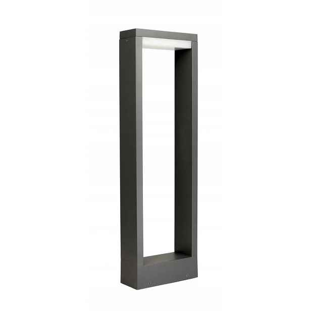 Venkovní zahradní sloupková Led lampa šedá obdélníková 50 cm IP54 Su-ma