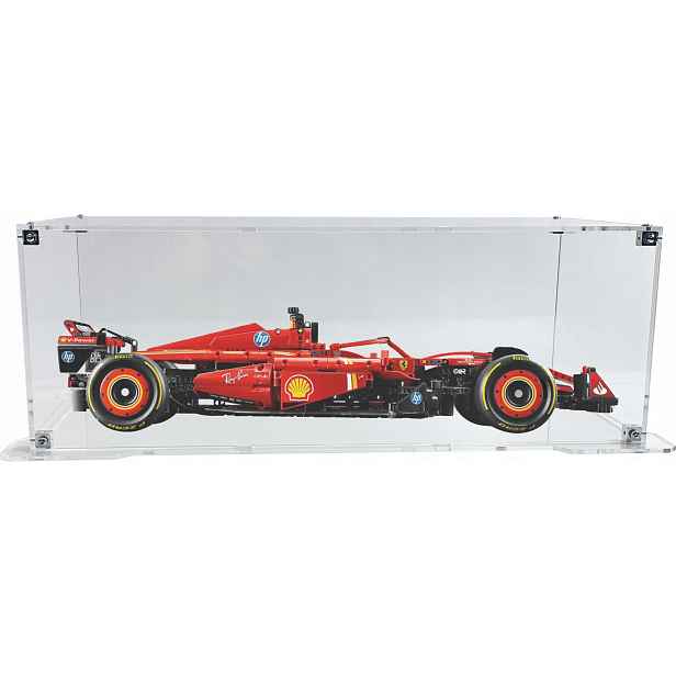 Vitrína s podstavcem Drewlandia pro stavebnici Lego 42207 Formule F1 Ferrari