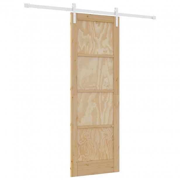 vidaXL Posuvné dveře 73,5 x 211 cm Masivní borovicové dřevo