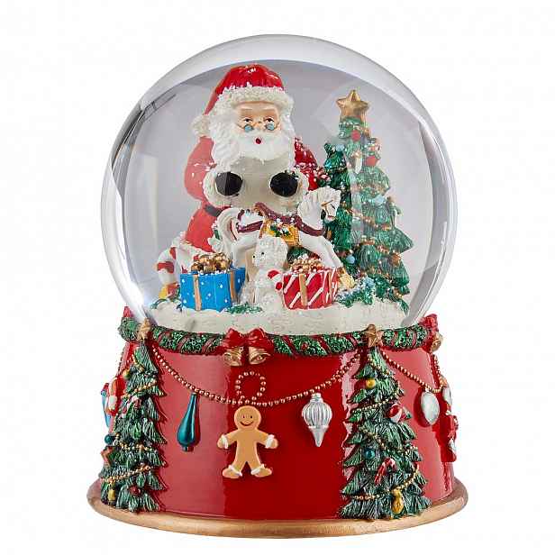 Butlers X-MAS Sněhová koule hrací 20 cm - červená