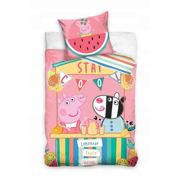 Dětské povlečení prasátko Pepa Pig 160x200 cm bavlna
