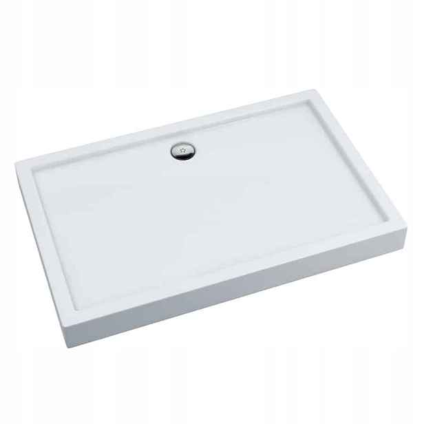 Obdélníková sprchová vanička For You Kronos Plus 120x80x14 cm Stabilsound bílá