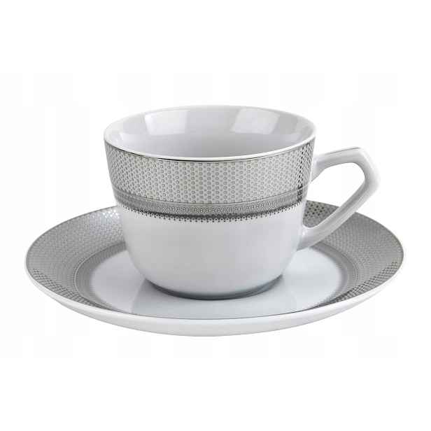 Sada 6 šálků 200 Ml s podšálkem Amaro Silver
