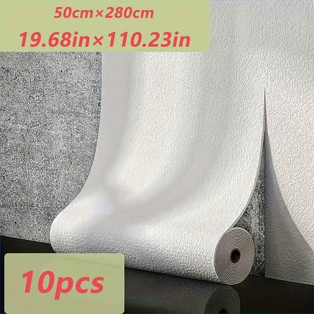 TEMU 10 rolí samolepicí 3D XPE tapety (tloušťka 1,5 mm) – odlep a nalep, jednobarevné samolepky na zeď do ložnice, obývacího pokoje, TV pozadí a