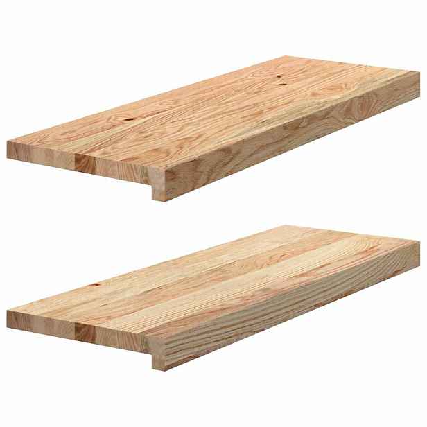 vidaXL Nášlapy na schody 2 ks neošetřené 70x25x2 cm masivní dub