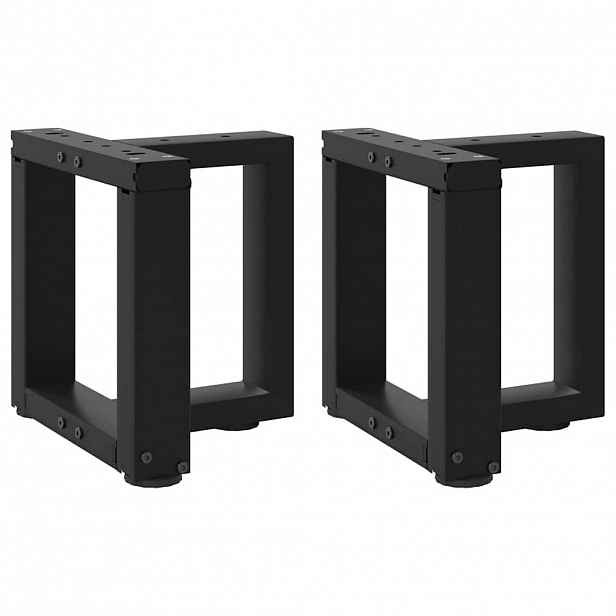 vidaXL Nohy konferenčního stolku ve tvaru T, 2 ks, černé, 30 x 25 x (30-31) cm, ocel