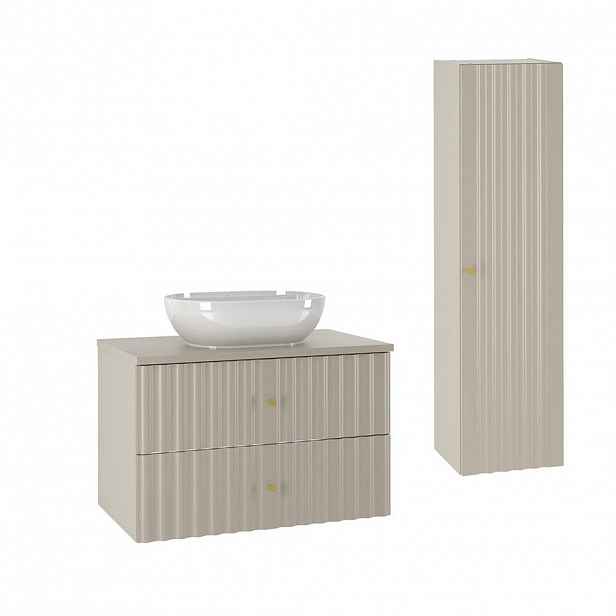 Petits-meubles KOUPELNOVÝ NÁBYTEK 80.6cm Izae 2er-Set Kašmír