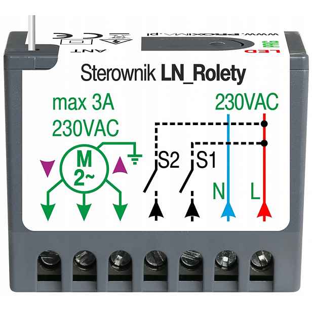 Ovladač rolet Ln-r 230V pro Hato přijímač ovládání rolet
