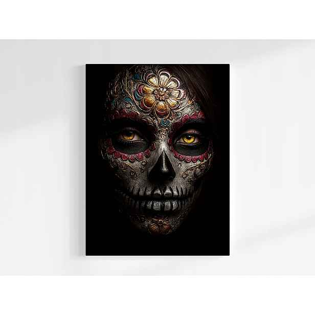 Plakát Portrét Dia De Los Muertos La Catrina Mexiko 75x100