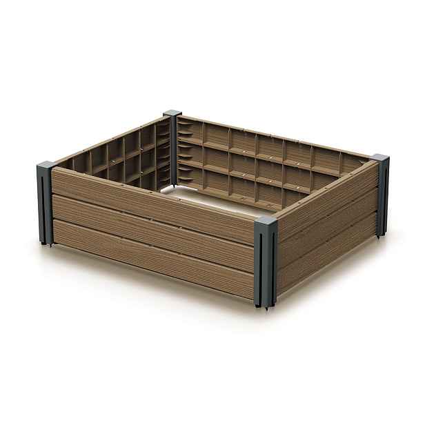 Prosperplast Vyvýšený záhon Bas Planty 75,6 cm hnědý