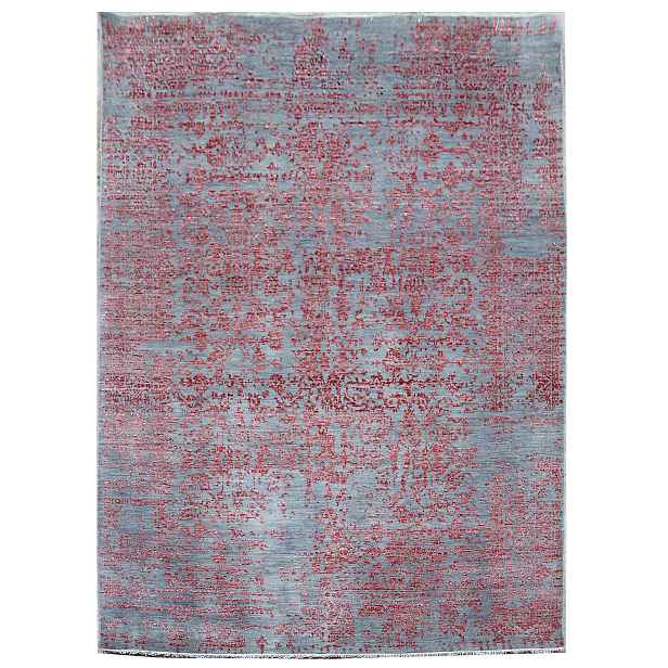 Ručně vázaný kusový koberec Diamond DC-JK 1 silver/pink, 245x305, růžová, chodba / předsíň, Diamond Carpets India