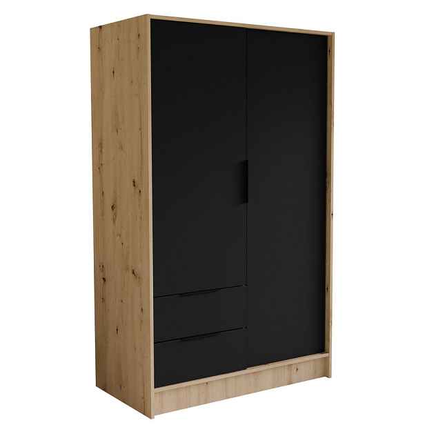 MASSENO ŠATNÍ SKŘÍŇ S OTOČNÝMI DVEŘMI CAVA, 102/200/51 cm moderní 2dveřová, dub Artisan