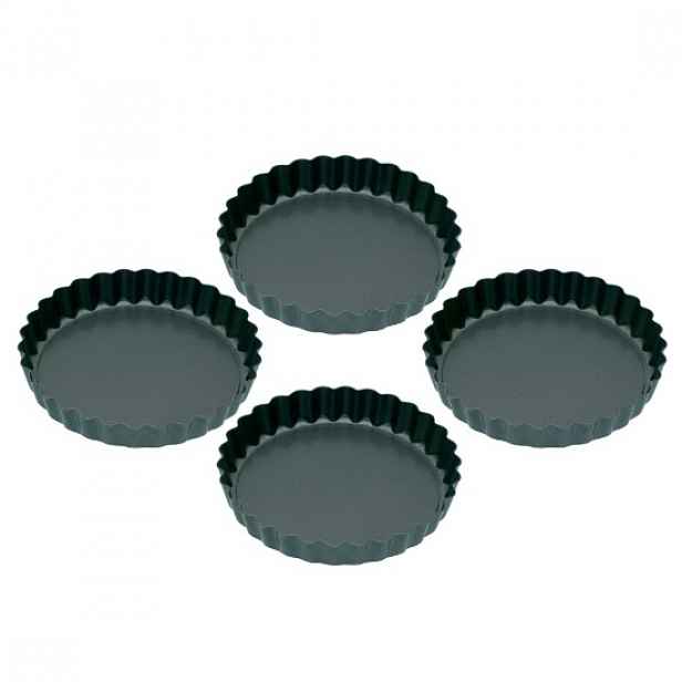 Sada 4 pečicích forem na mini dortíky, ocel, 10 cm - Kitchen Craft