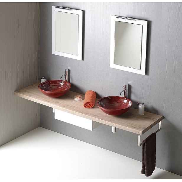 Sapho AVICE deska pod umyvadlo 220x50cm, tl.5cm, dub Rover