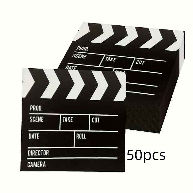 TEMU 50 ks Ubrousků na Filmovou Večerní Párty, Vhodné pro Filmově Tématické Párty, Rodinná Setkání a Stretnutia s Přáteli