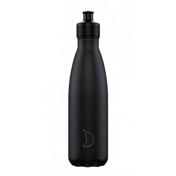 Termoláhev Chilly's Bottles - černá - sportovní 500ml, edice Original