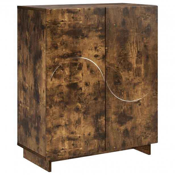 vidaXL Botník 73 x 38 x 87,5 cm Kompozitní dřevo Kouřový dub